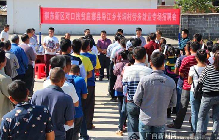 广西壮族自治区柳东新区为对口扶贫点组织劳务就业专场招聘会