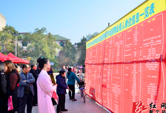 湖南省新宁县举办高校毕业生就业服务周专场招聘会