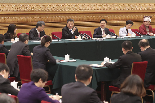 习近平 李克强 栗战书 汪洋 王沪宁 赵乐际 韩正 分别参加全国人大会议一些代表团审议