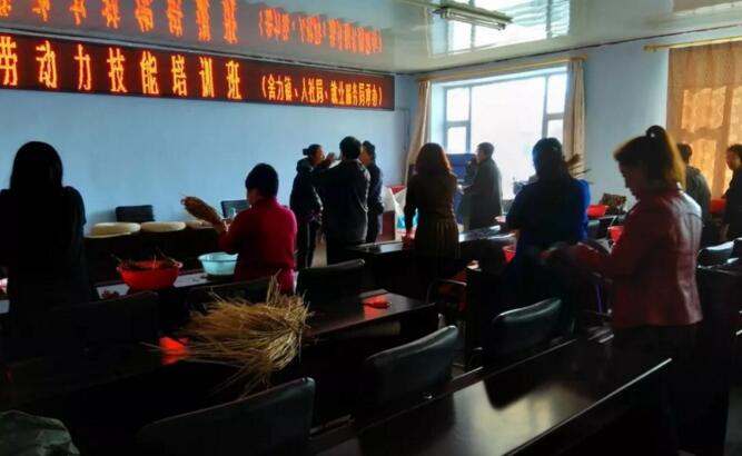 吉林：农村劳动力草编技能培训走进舍力镇