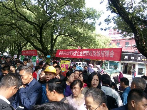 江西省贵溪市举办民营企业周专场招聘会