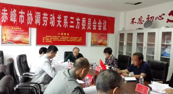 内蒙古赤峰市协调劳动关系三方委员会召开工作会议