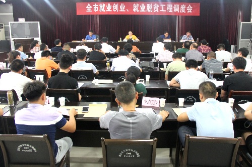 安徽省阜阳市召开就业创业 就业脱贫工程调度会