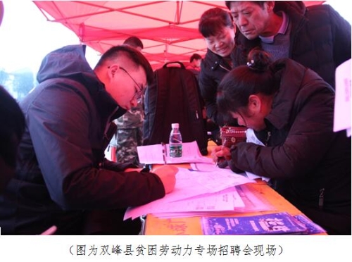贫困劳动力招聘会现场